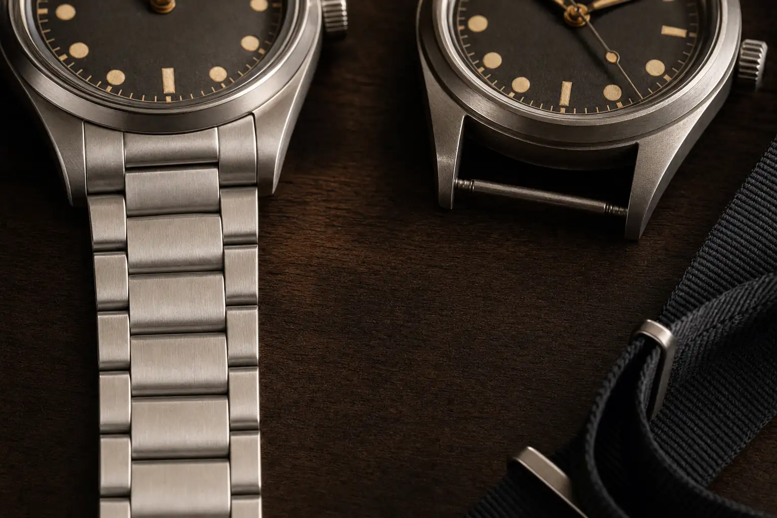 O PRX aceita a pulseira dele. O Seiko aceita qualquer uma de 20 mm.